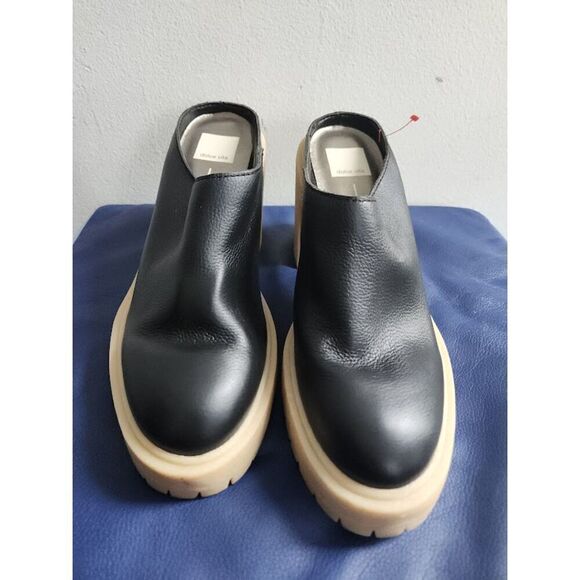 Dolce Vita Carry Black 100% Suede Leather Chuncky 4" Heel Mules Shoes size 9 - Picture 2 of 10